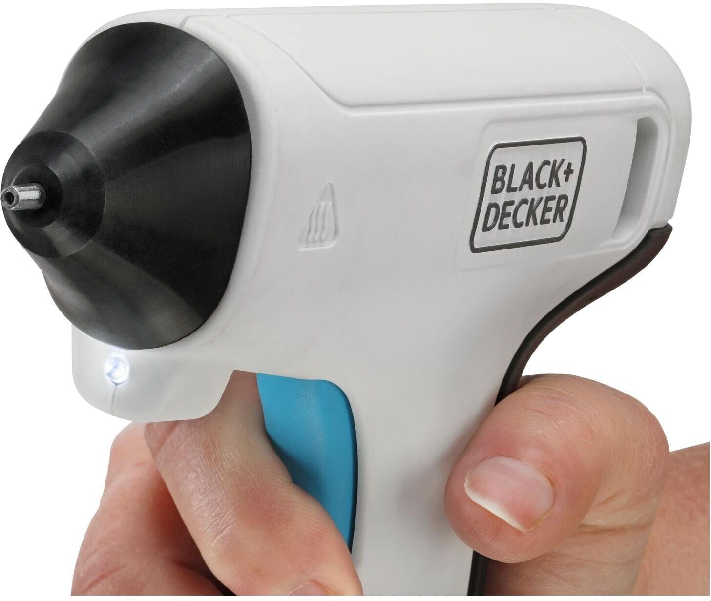 Black & Decker Heissklebepistole BLACK + DECKER "Black+Decker", weiss (weiß), Kunststoff, Heissklebepistolen, Heissklebepistole weiß Einheitsgröße