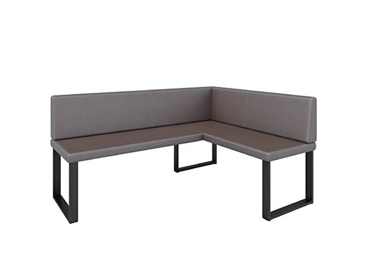FURNISTAR Eckbank Akiko Metal - Eckbankgruppe für Ihrem Esszimmer, Küche modern, Sitzecke, Essecke. Perfekt für Küche, Büro und Rezeption. Solide und Starke Verarbeitung. (Soft 30, 168x128cm rechts)