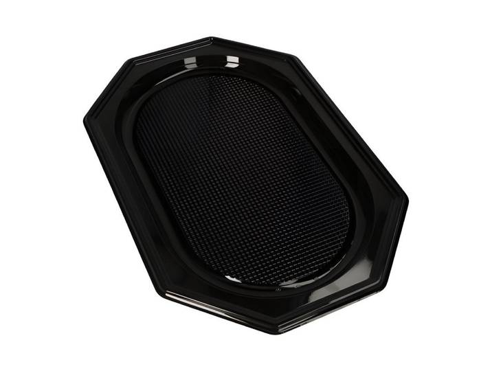 PAPSTAR Servierplatte Servierplatten, PET 45 cm x 30 cm schwarz 100 Stk, APET