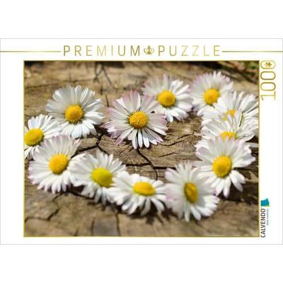 CALVENDO Puzzle Herz aus Blumen | 1000 Teile Lege-Größe 64 × 48 cm Foto-Puzzle für glückliche Stunden