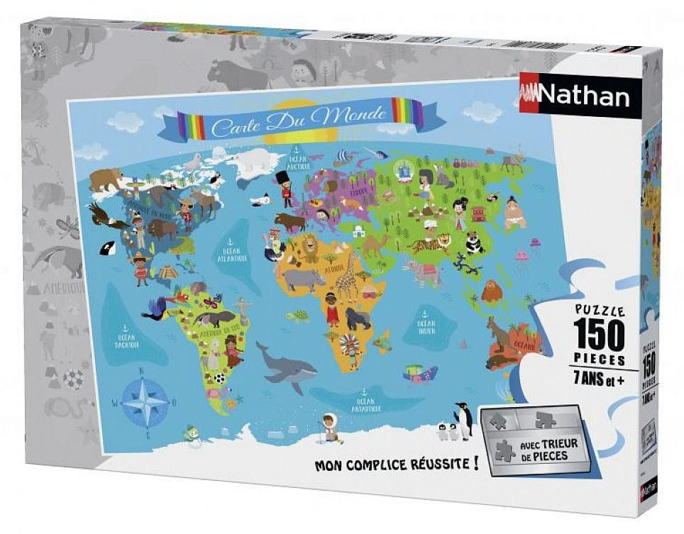 Nathan Puzzel Wereldkaart 150-delig 86806