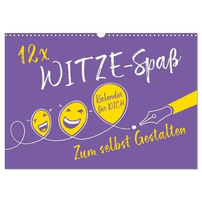 12 x WITZE-Spaß - Bastelkalender (Wandkalender 2027 DIN A3 quer), CALVENDO Monatskalender