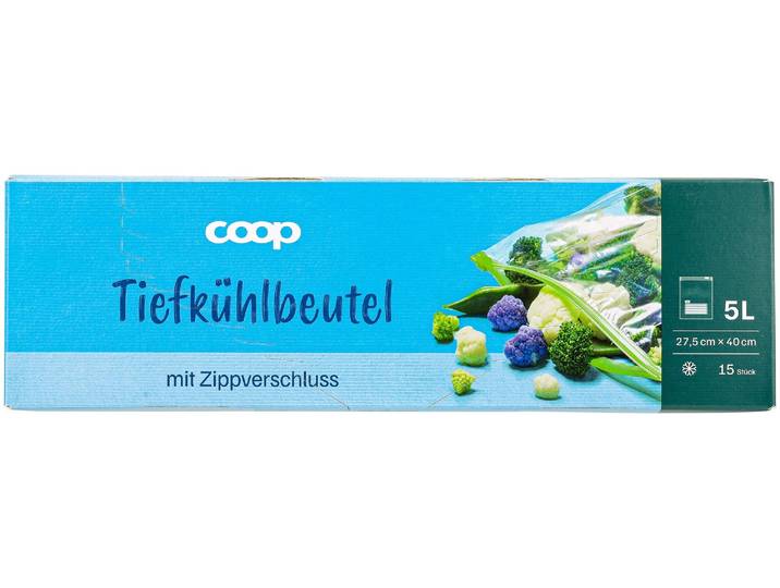 Coop Tiefkühlbeutel Zip-Verschluss 5L 15 Stück
