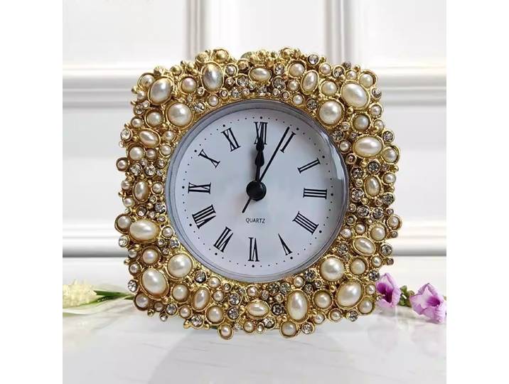 Guochao émail couleur horloge de table, département des ventes entrée bureau table horloge ornement modèle chambre horloge de bureau modèle chambre clo