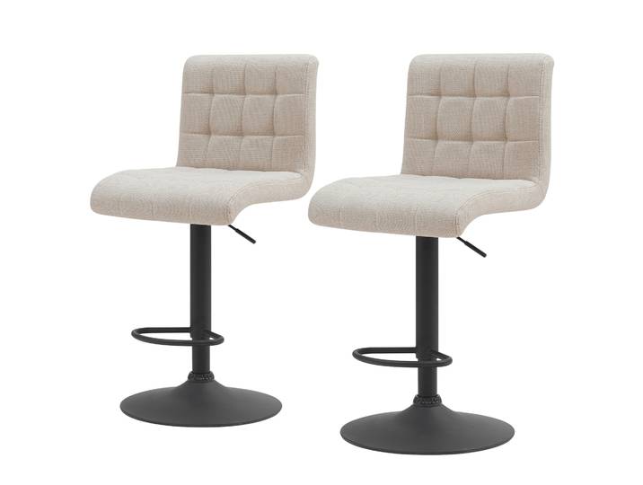 Barstuhl Erika 2er-Set 47 x 93 x 57cm Beige