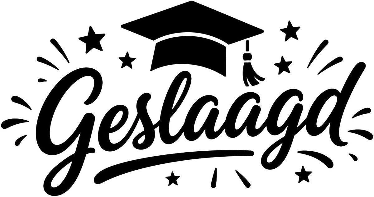 Geslaagd Raamsticker voor Examen Decoratie