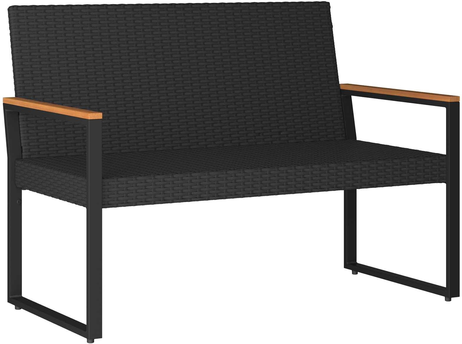 vidaXL Banc extérieur 2 -Seater 107 x 61 x 80 cm polyrotin