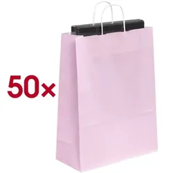 VP 50 Tragetaschen Papier »toptwist« pink pink, 32x42 cm