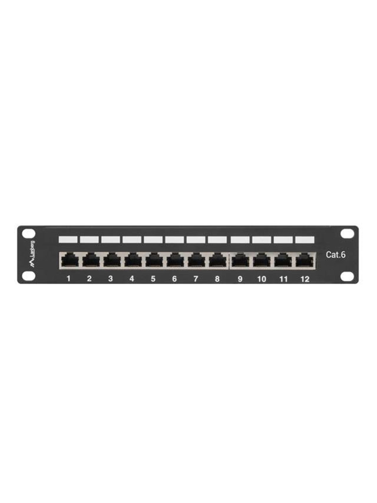 Lanberg PPF6-9012-B Patch Panel 12-Port 1U 10" Cat6 FTP Shielded Black