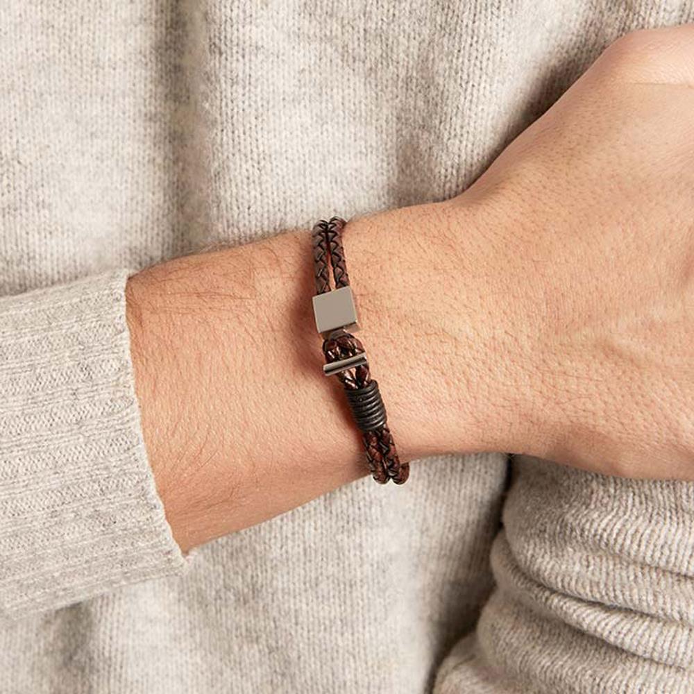 Unique Hochwertiges Lederarmband vintage braun braun