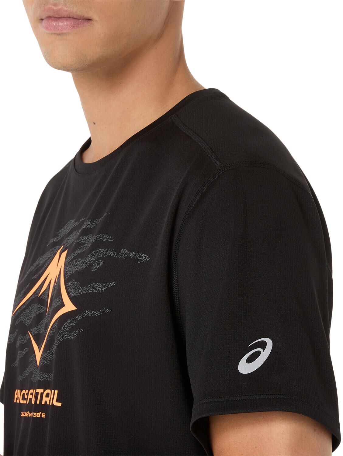 Laufshirt ASICS "FUJITRAIL LOGO SS TOP", Herren, Gr. S, schwarz (performance schwarz), Obermaterial: 100% Polyester, Shirts Laufshirt performance schwarz S
