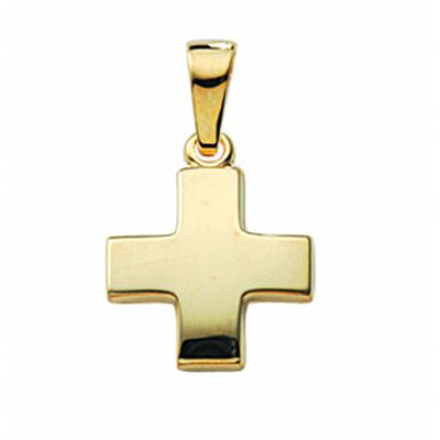 Kettenanhänger ADELIA´S "Kreuzanhänger 585 Gold ( 14K )", gold, Schmuckanhänger, Damen, Gold, Kettenanhänger, Goldanhänger Kreuz