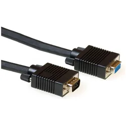 ACT VGA extension cable male-female black 7 m 7m VGA (D-Sub) VGA (D-Sub) Schwarz VGA-Kabel (7 m), Videokabel, Schwarz