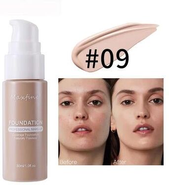 Inspired Finds Flawless Waterproof Liquid Foundation Full Coverage Concealer Foundation Sweat Resistant Long Wear Makeup #09 Neutral Sand