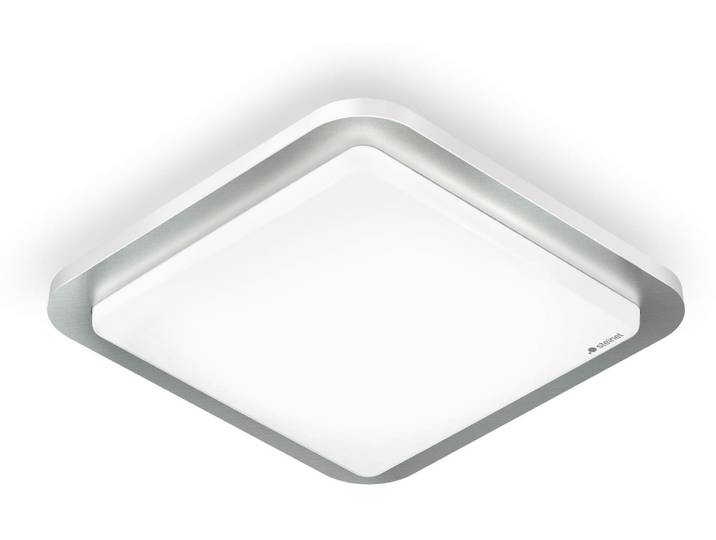 Steinel LED Deckenleuchte RS LED D2 S Edelstahl, 8.8 W Deckenlampe, 360° Bewegun