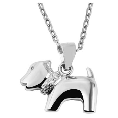 Kettenanhänger AKZENT "Petty" aus 925 Sterlingsilber, rhodiniert, langlebig", silber (silberfarbig), Schmuckanhänger, Damen, Silber 925 (Sterlingsilber), Kettenanhänger