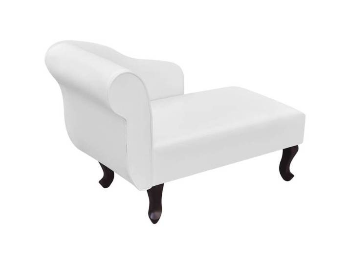 Chaise longue en similicuir - - Blanc - 104x51x69 5 cm - Structure en bois - Rembourrage confortable