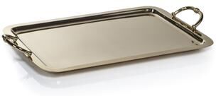 Zodax Manetta Polished Steel and Brass Tray