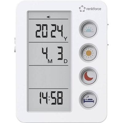 Renkforce RF-4883628 Wecker Weiß Medikamenten-Erinnerung
