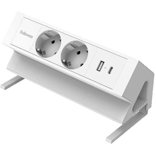 1.00m Fellowes GmbH Steckdosenleiste Montierbar Weiß 2 (100137183)