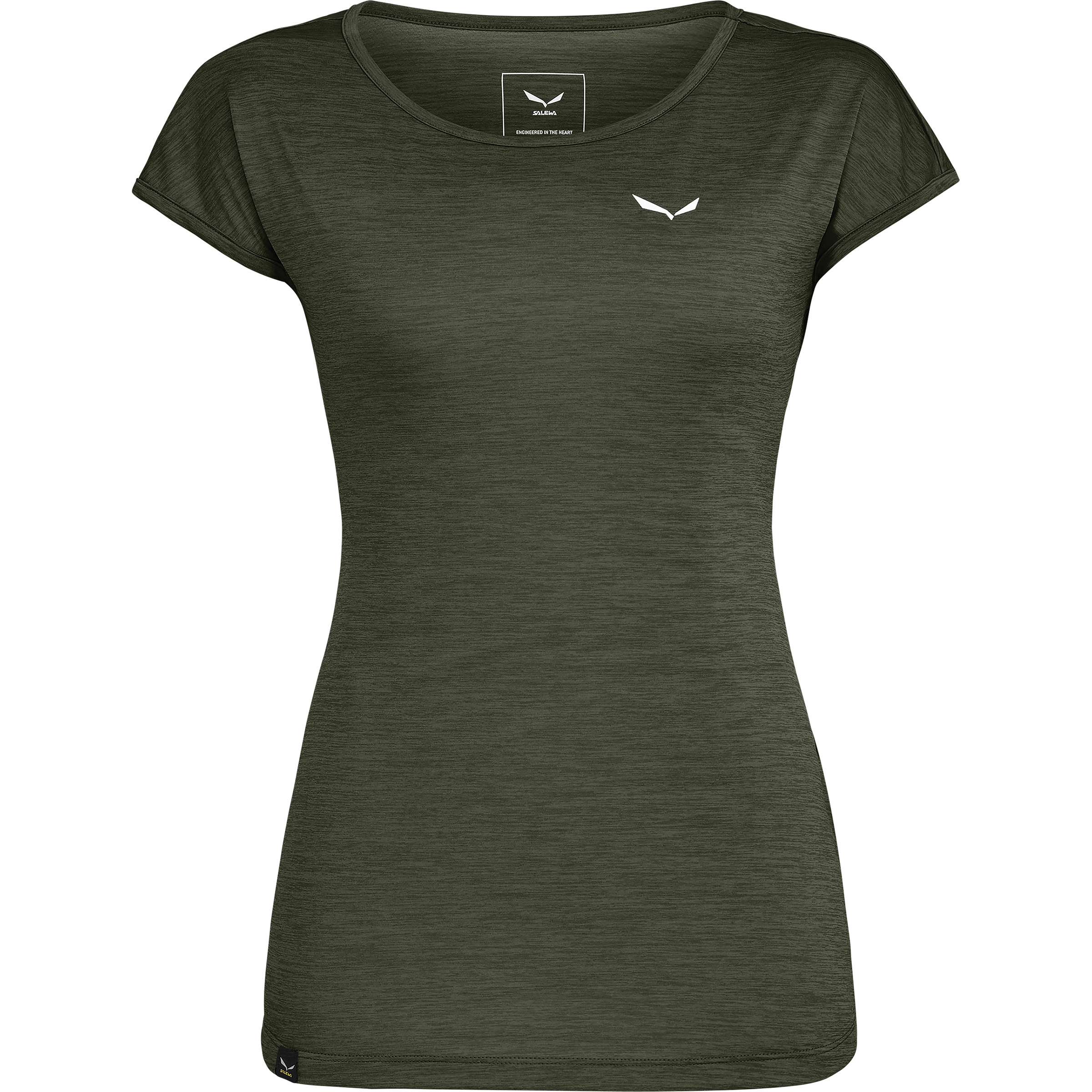 Salewa Puez Melange Dry Damen T-Shirts oliv Größe L Trekking Widerstandsfähig