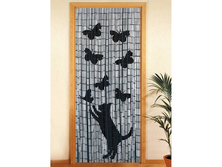 Rideau en bambou Piri Bambou verni Multicolore 90 x 200cm