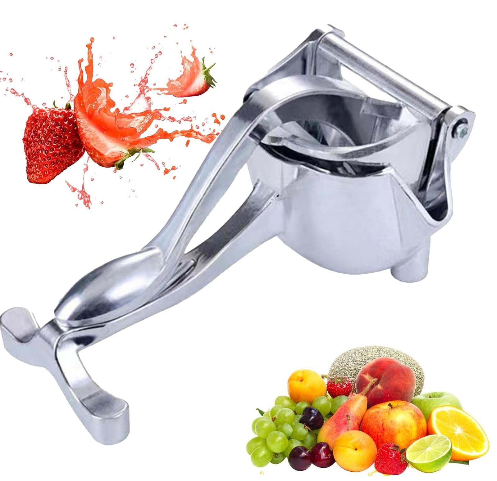 Dripio Handpers voor citrusvruchten van aluminium met afneembaar zeefje, 21,7 cm