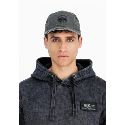 Trucker Cap ALPHA INDUSTRIES "Acid Logo Cap", Herren, Gr. onesize, grau (schwarz), Baumwolle, Caps