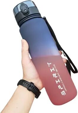 Quick Pick Pro HydraGo Leakproof Sports Water Bottle For Gym Travel & Outdoor Fitness blue Red 650ml