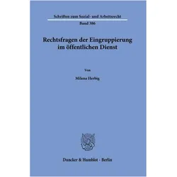 Rechtsfragen der Eingruppierung im öffentlichen Dienst, Fachbücher von Milena Herbig