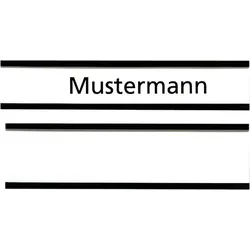 Franken Namensschild magnetisch, 15x75mm