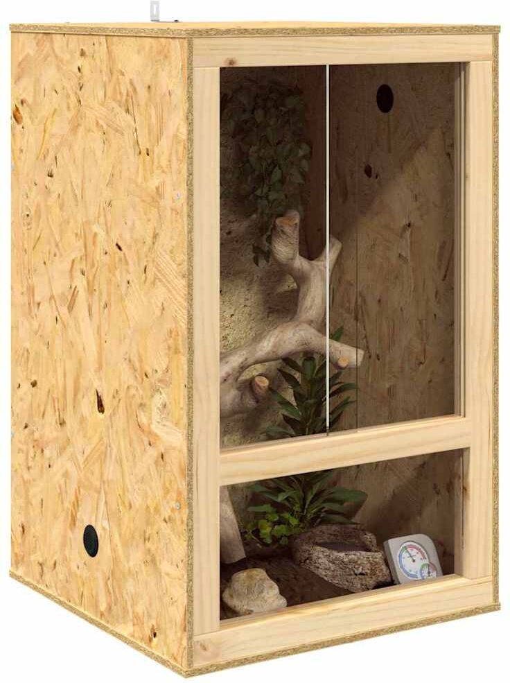 vidaXL Terrarium Marron 50 x 50 x 80 cm OSB