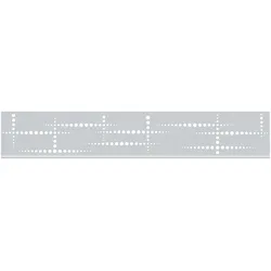 Traumgarten System Dekorprofil PULS Silber, 30cm, Silberleiste