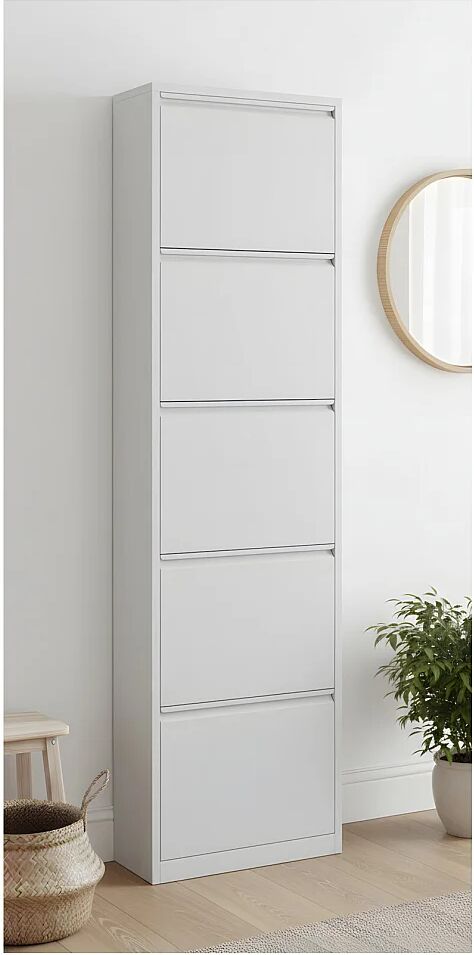 ebuy24 Pisa schoenenkast wit metaal met 5 vakken.