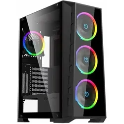 Hiditec MH12 (ATX, ITX, mATX), PC Gehäuse, Schwarz