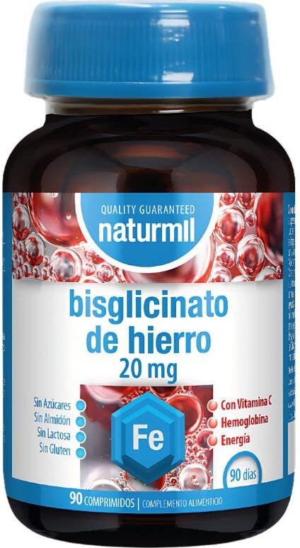 Naturmil Hierro Bisglicinato 20 mg 90 comp