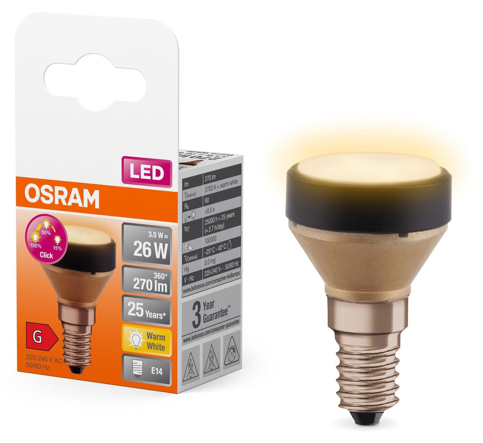 Osram LED-lamp met E27-fitting ultra-compact en plat ontwerp
