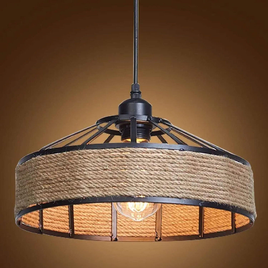 Breakwater Bay Englert 3 - Light Black Pendant Black 43cm H X 4cm W X 30cm D