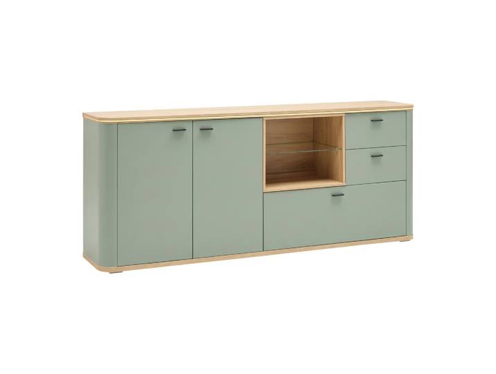 Sideboard Lagos Salbeigrün/Eiche Artisan