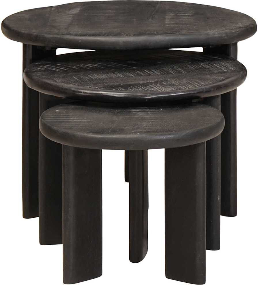East Urban Home Solid Wood Coffee Table Black 40cm H X 54cm W X 54cm D