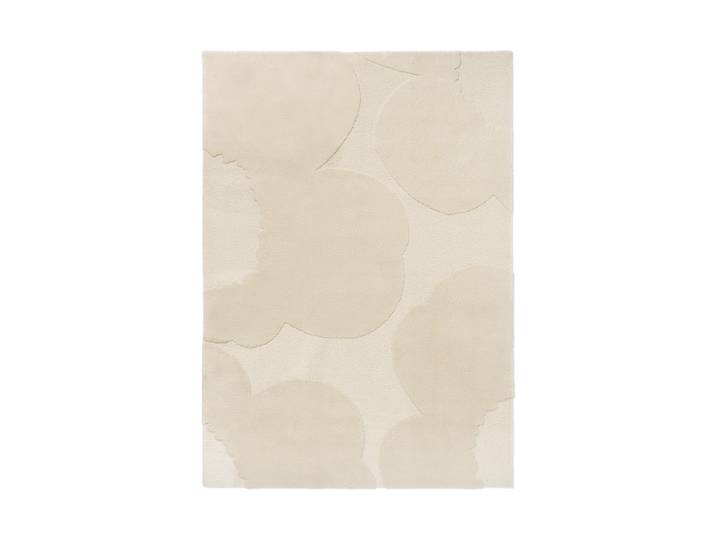 Handgetufteter Designer Teppich „Iso Unikko Natural“ aus 100% Wolle, verschiedene Grössen MARIMEKKO