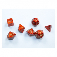 Chessex Würfel - MINI Scarab Scarlet/gold (7-Mini-Würfelset) 292756