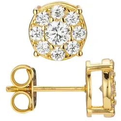 DIAMONIQUE® Ohrstecker = 0,80ct Brillantschliff Silber 925