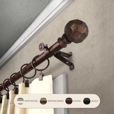 InStyleDesign Finley Adjustable Curtain Rod 13/16 inch dia.