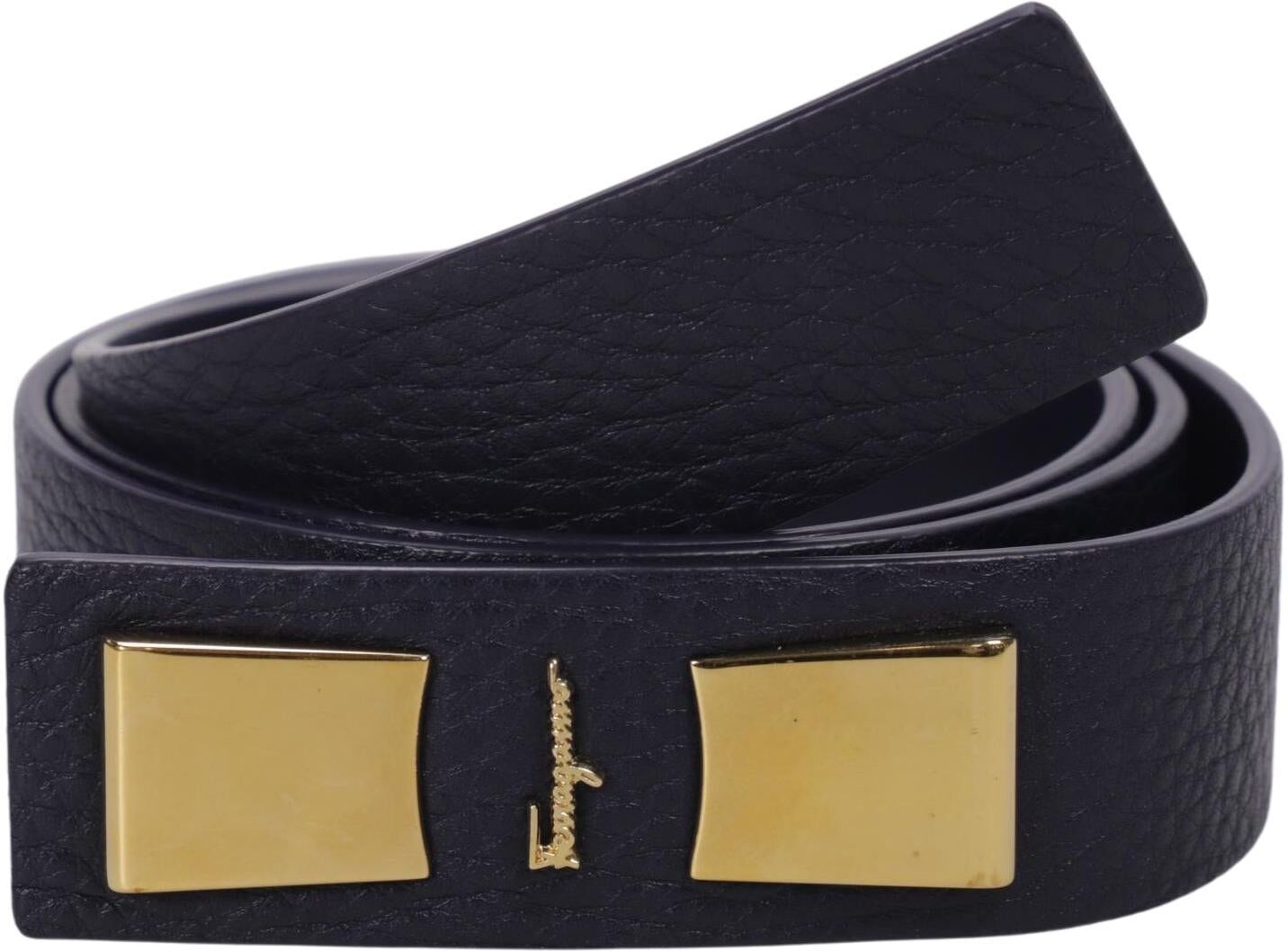 Salvatore Ferragamo Damen Gürtel, Schwarz, Gr. 80, kein / Etikett - Second Hand