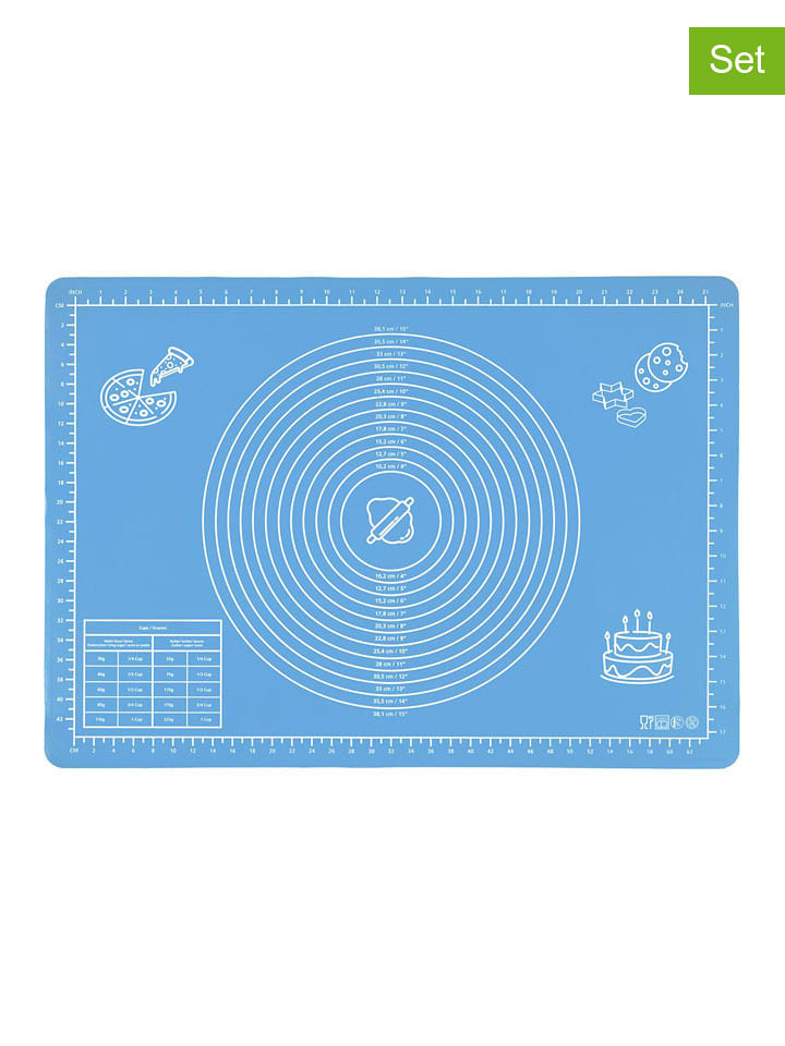Wenko 4tlg. Backzubehör-Set in Hellblau/ Silber - onesize