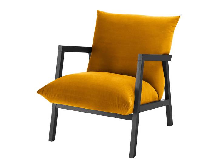 Sessel VLAUD Gelb Samt Ravi 63 x 76 x 80cm