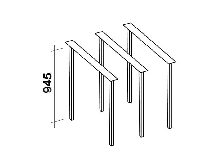 FALMEC kit de 3 extensions pour la hotte à îlot SPAZIO 180 cm (Inox - Acier)