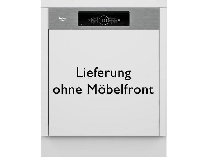 BEKO teilintegrierbarer Geschirrspüler BDSN36550XP, 8,9 l, 15 Maßgedecke, Doppelt gut organisiert – inklusive Besteckschublade und Besteckkorb