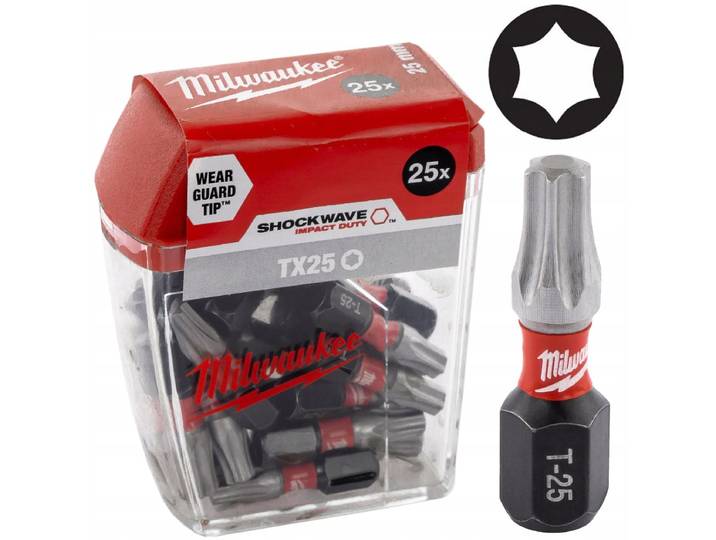 Milwaukee Shockwave™ Gen II TX25 25mm 25stuks
